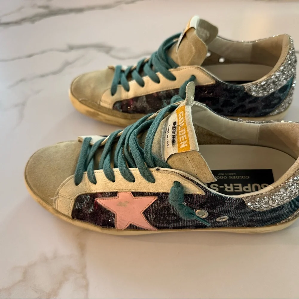 Low Top Golden Goose Glitter Sneakers